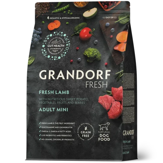 Grandorf Fresh Lamb Meat With Sweet Potato For Mini Breeds