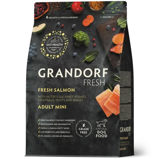 Grandorf Fresh Salmon Fillet With Sweet Potato For Mini Breeds